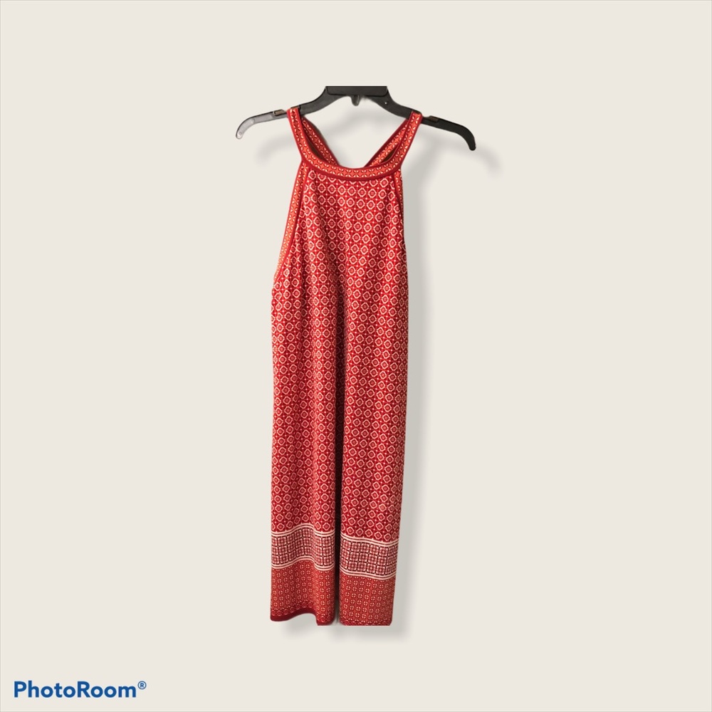 Max Studio Halter Racerback Printed shift dress